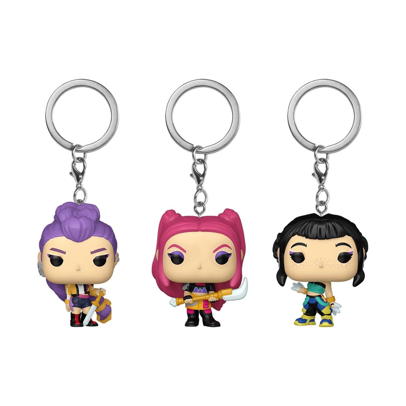 Funko POP! Keychain: Netflix Kpop Demon Hunters - Rumi, Mira, Zoey 3-Pack