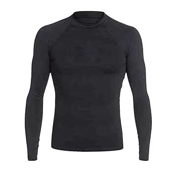 Long Sleeve Rashguard Sun Shirt-Black-YXL/14 | Amazon.com