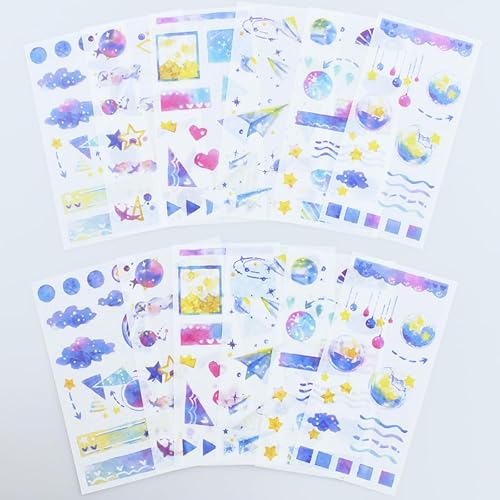 Miniatura 8 de Paquete de 2 calcomanías de comida para álbumes de recortes, tienda de alimentos, frutas, aperitivos, bebidas, helado, calcomanías para cenas,