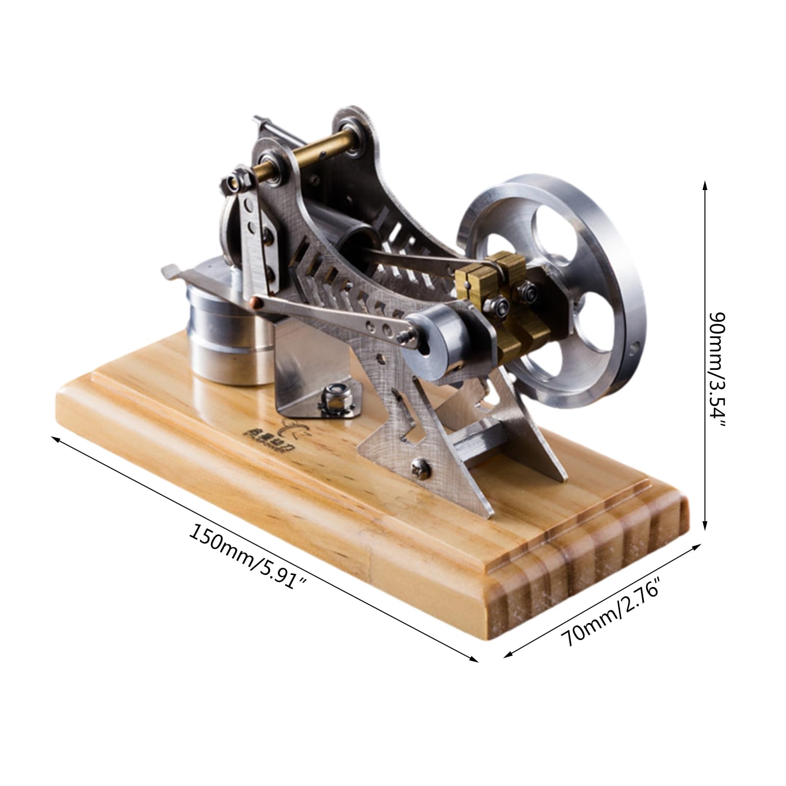 Modello di Motore Stirling Esperimento di scienze fisiche Insegnamento Modello di Motore ad Aria Calda Modello Fisico Giocattolo educativo Argento