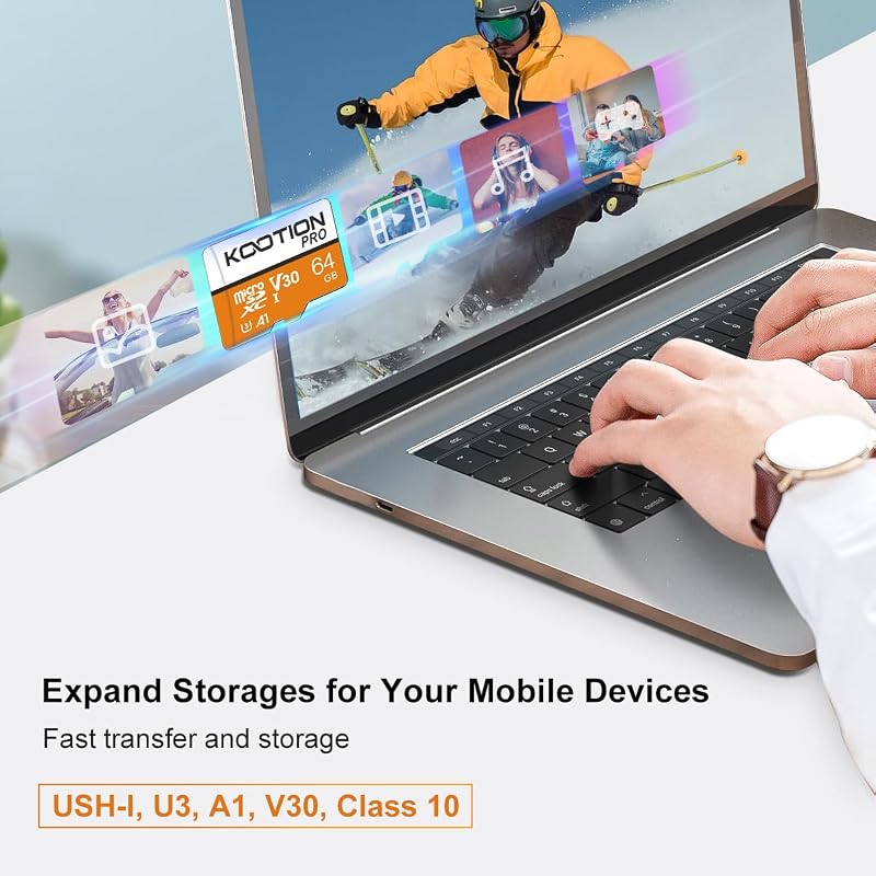 Kootion 64GB MicroSD kártya U3 V30 4K Android okostelefonhoz kamerához