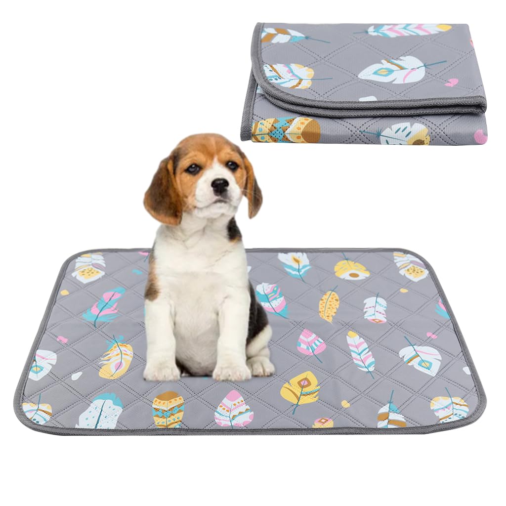 Qpets® Pee Pads for Dogs, Dog Pee Pad Multi-layer Leak-Proof Dog Pee Mats, Washable & Reusable Pee Pads for Dogs Non-slip Puppy Training Pad Gray Printing Bed Sheet for Pet (60x45CM) (B0D6W7WZQK) Amazon Price History, Amazon Price Tracker