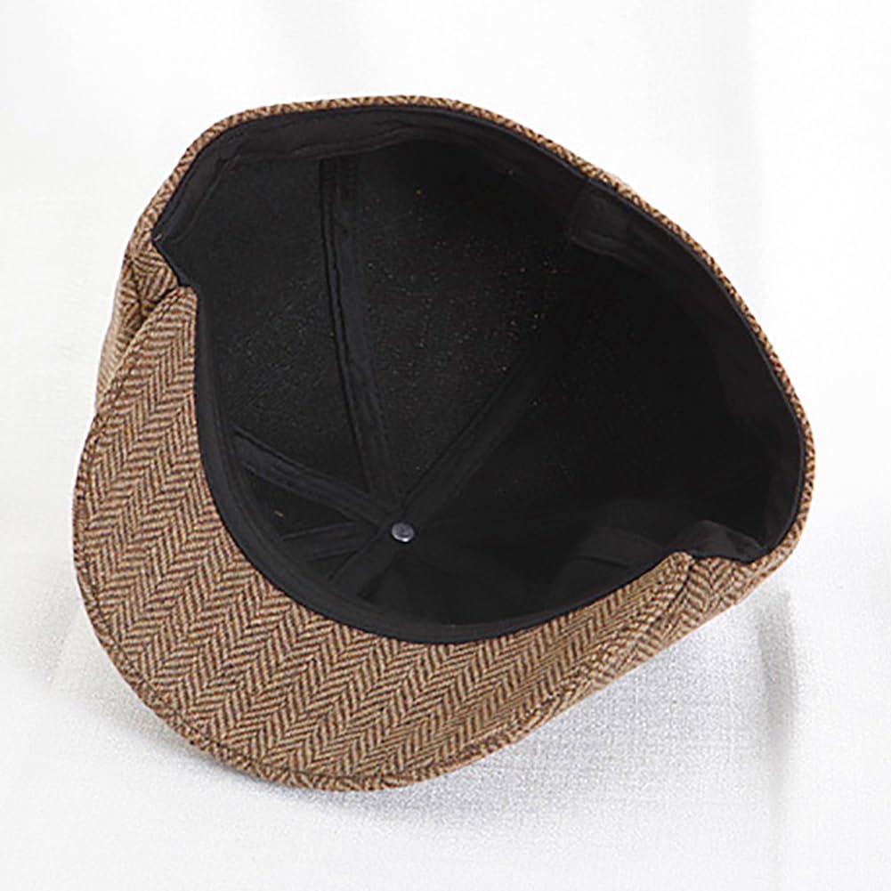 MCWTH Cappellini vintage per bambini piccoli, cappelli piatti in tweed per paggettone per bambini 2-8 anni