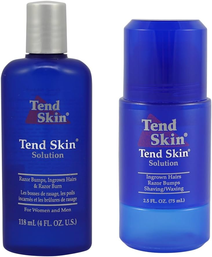 Tend Skin Razor Burn and Ingrown Hair Kit-Tend skin 4ounce + Roll on 2.5 ounce