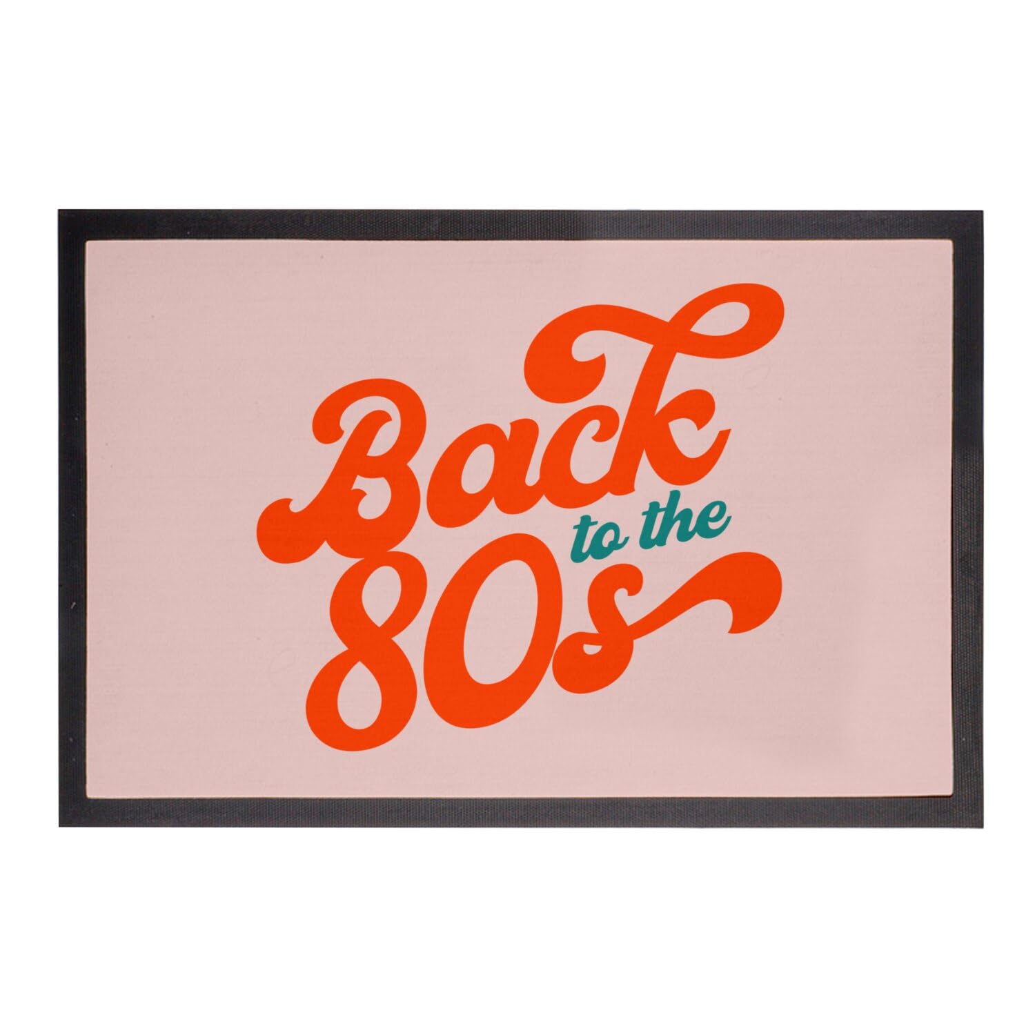 Paillasson rose 80's vintage disco pop 60x40cm pour entrée rétro