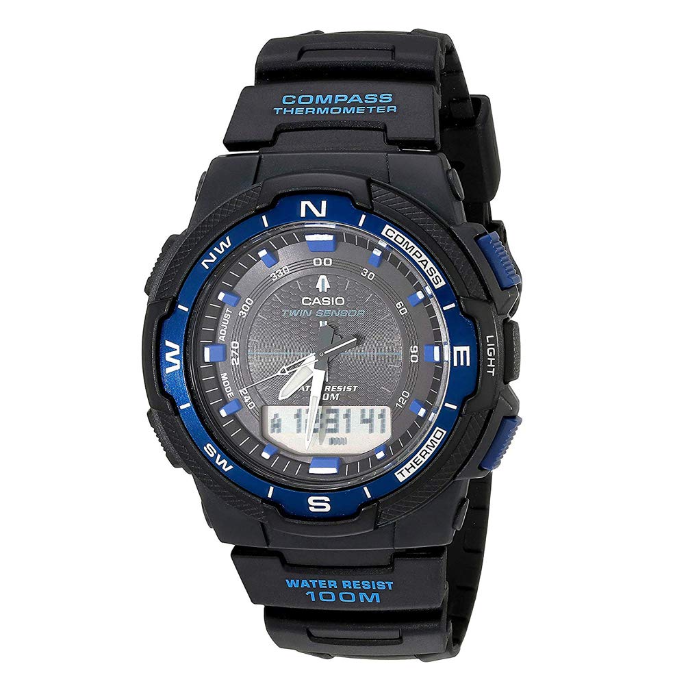 CasioSports Japanese-Quartz Watch with Resin Strap, Black, 18 (Model: SGW500H-2BV)