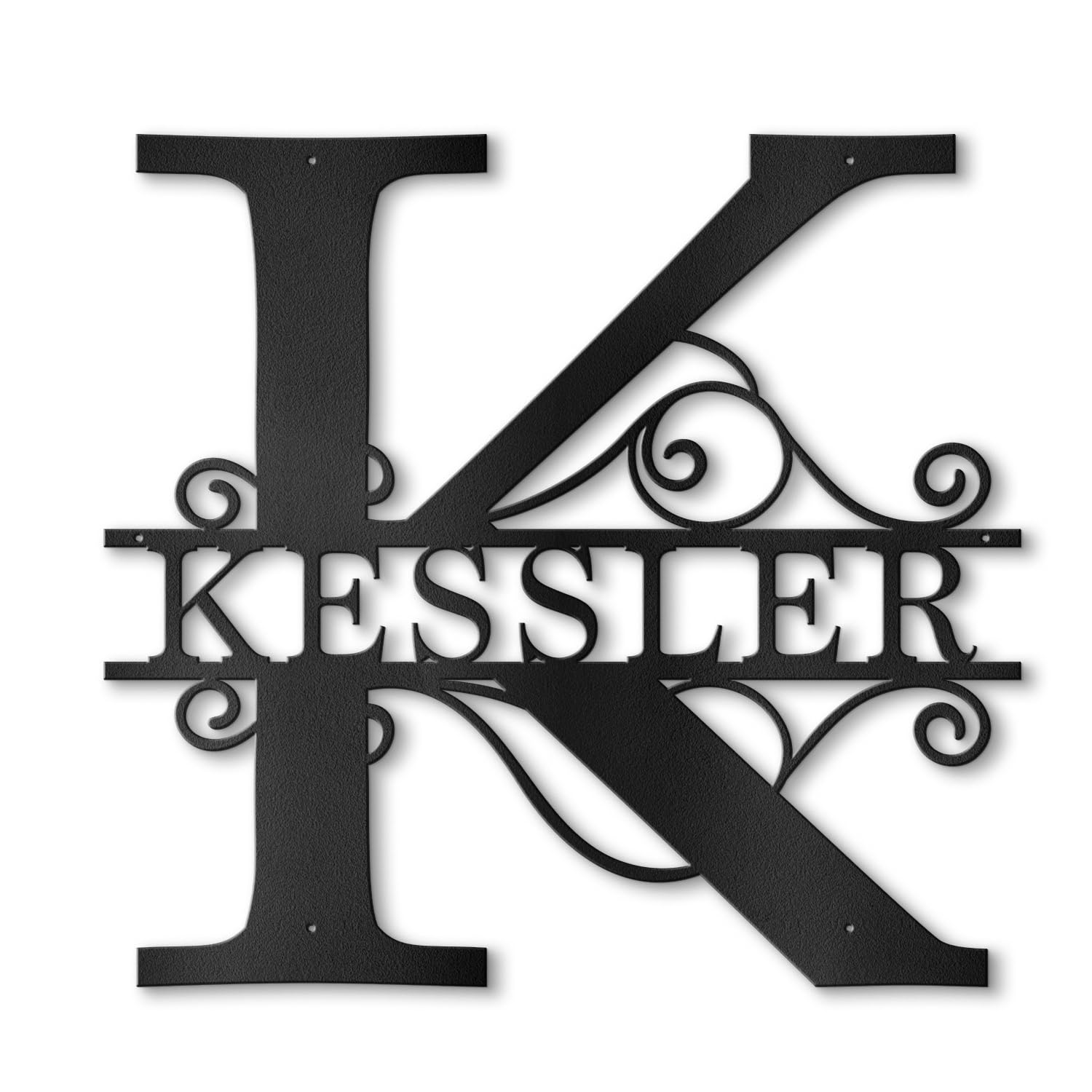 Amazon.com: Custom Metal Name Sign | Metal Wall Art | Split Letter ...