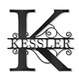 Custom Metal Name Sign | Metal Wall Art | Split Letter Monogram Decor | Family Name Sign | Personalized Wedding Gift | Outdoor Decor