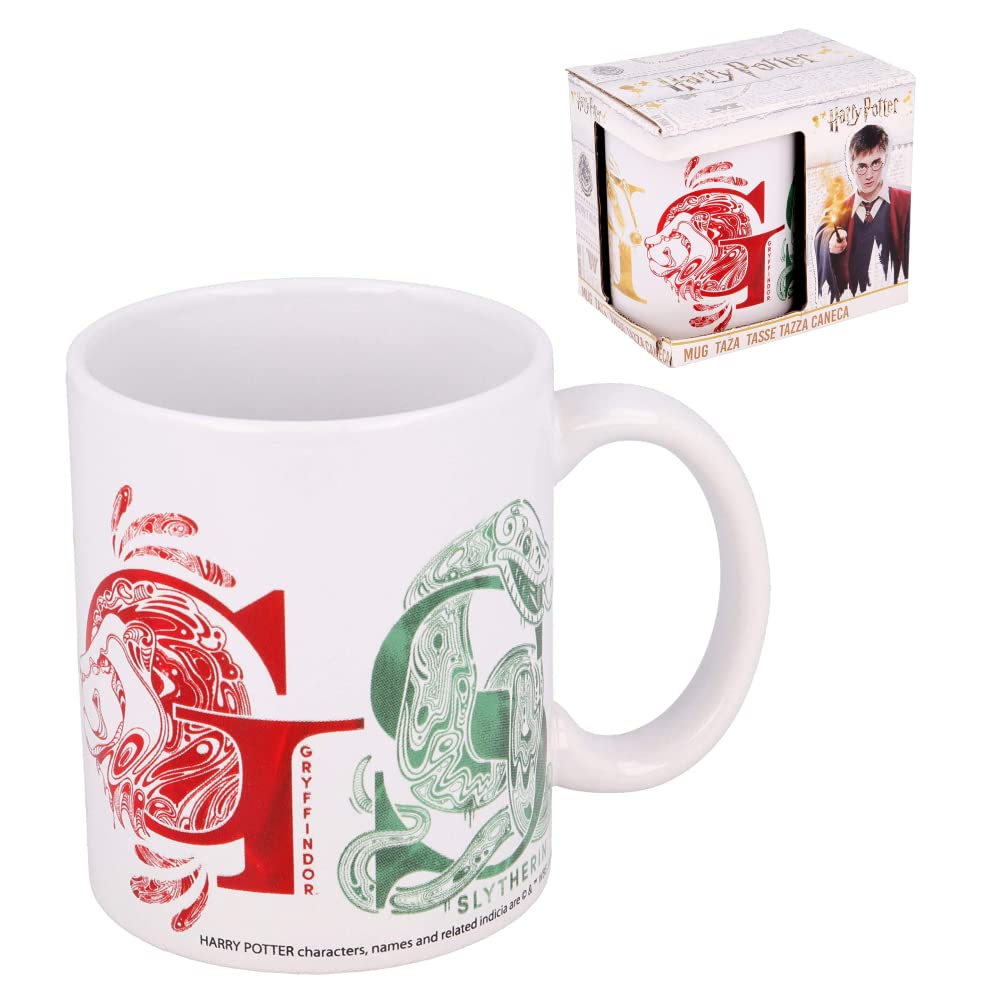 CARTOON Harry Potter Hogwarts Ceramic Mug 11oz Mug Breakfast Cup Boxed, Multicolour