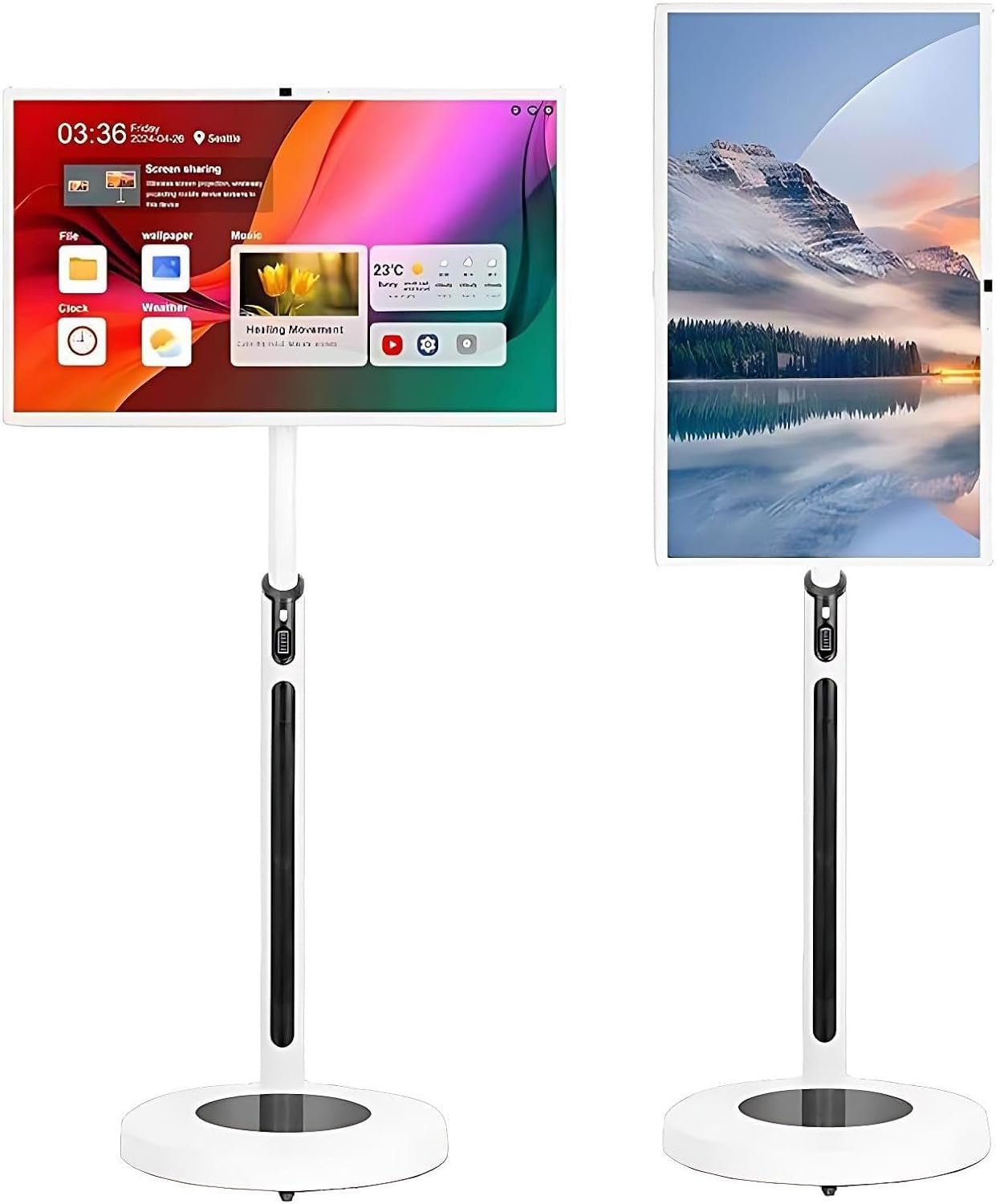Monitor Intelligente 4K 32" con Rotazione Automatica, Touchscreen, Android Integrato e Batteria - Schermo Portatile Flessibile(8+128G,21.5IN)