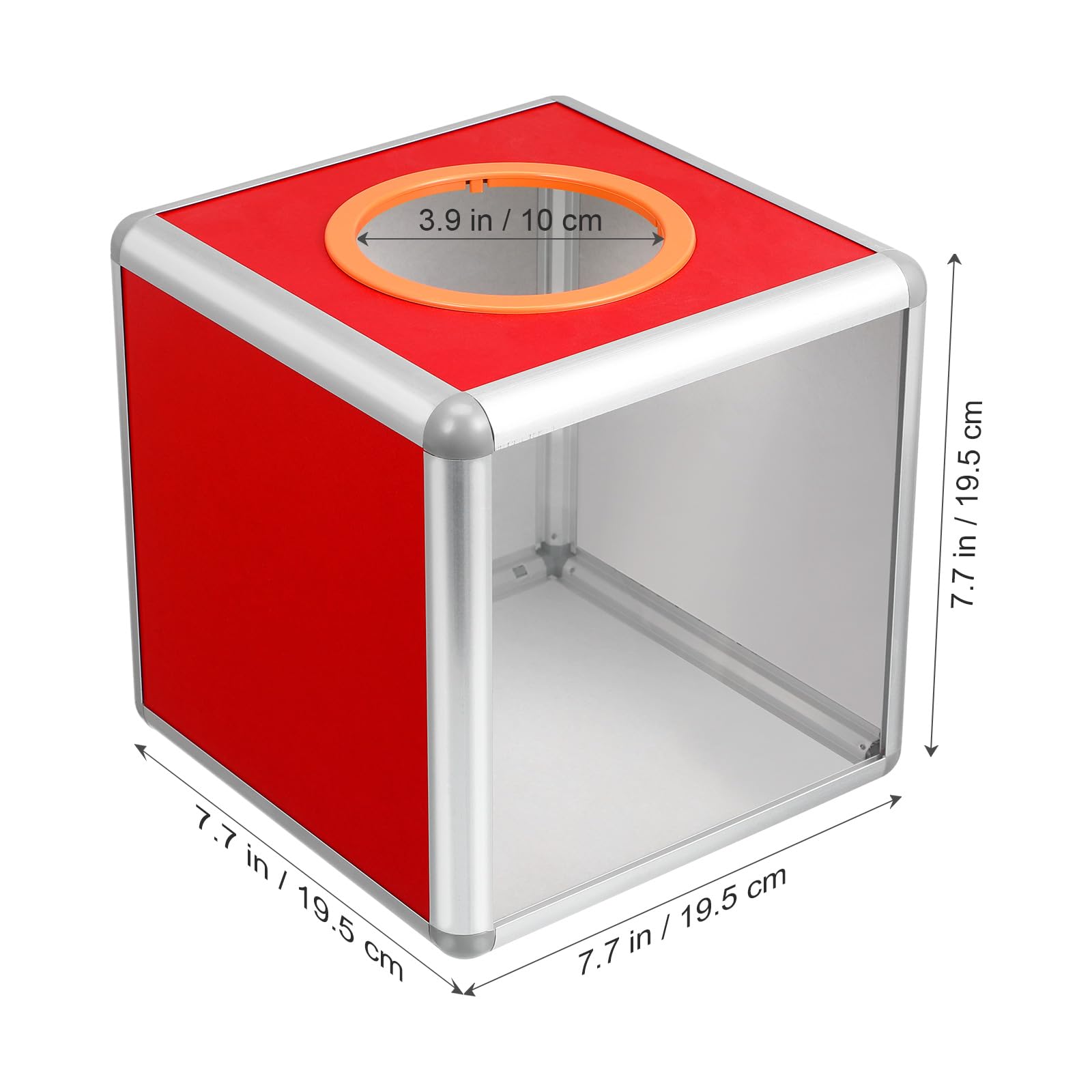 Cuwrlirht Lottery Lucky Box Transparent Square Raffle Ball Game Box Multifunctional Storage Ticket Card Bonus Ball Storage Container Raffle Tickets Case 20cm - Image 2