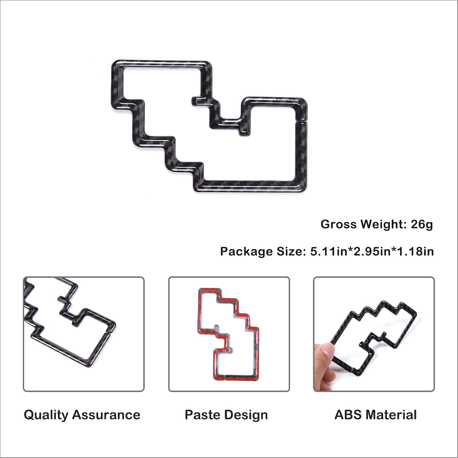 Car Central Control Gear Shift Panel Trim Cover Fit Toyot@ Tundra 2014-2021 Center Console Gear Track Decorative Frame Gear Shifter Console Anti-Scratch Frame Protection Cover ABS Interior Accessories