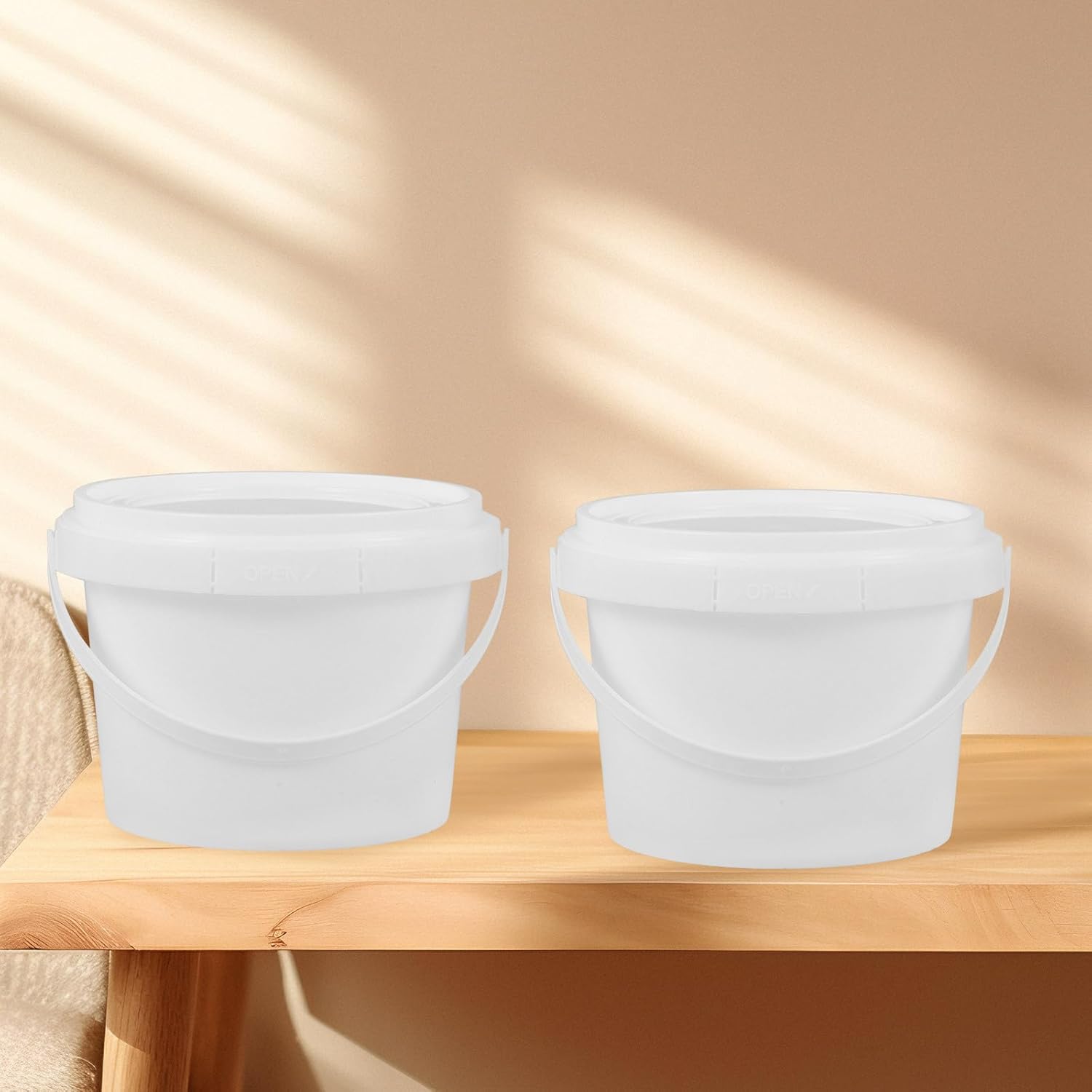 10Pcs Plastic Ice Cream Buckets with Lids and Handles 3.94 Inch Reusable Food Storage Containers for Ice Cream Snacks Drinks Freezer Safe