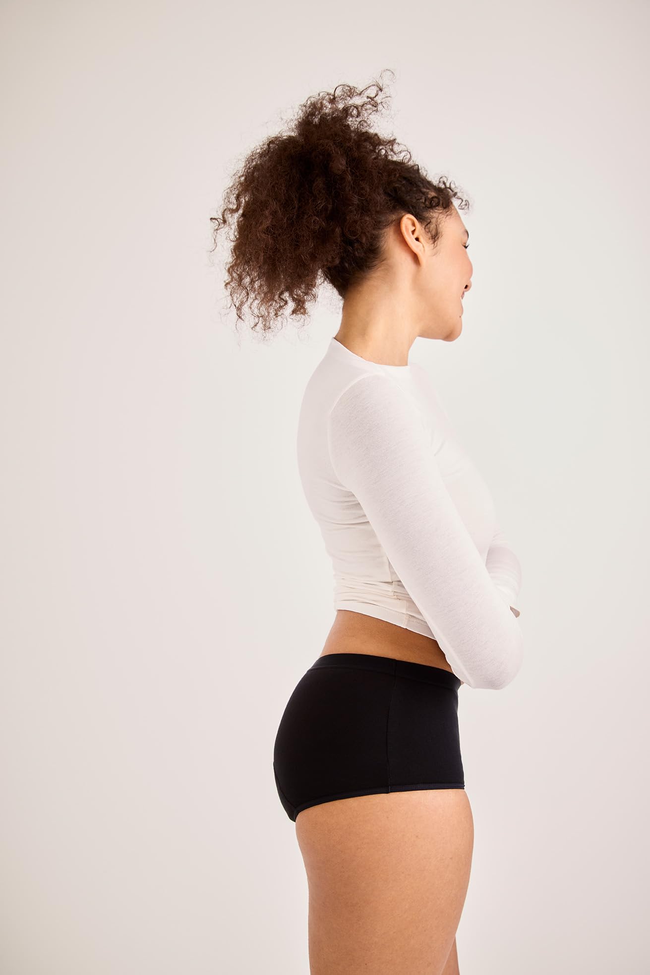 SELENACARE Bielizna okresowa dla nastolatków, hipster (3 sztuki) - bielizna menstruacyjna dla nastolatków, nadaje się do prania, 100% wegańska, trwała, 20 ml, absorpcja, czarna, rozmiar 158, czarny, M