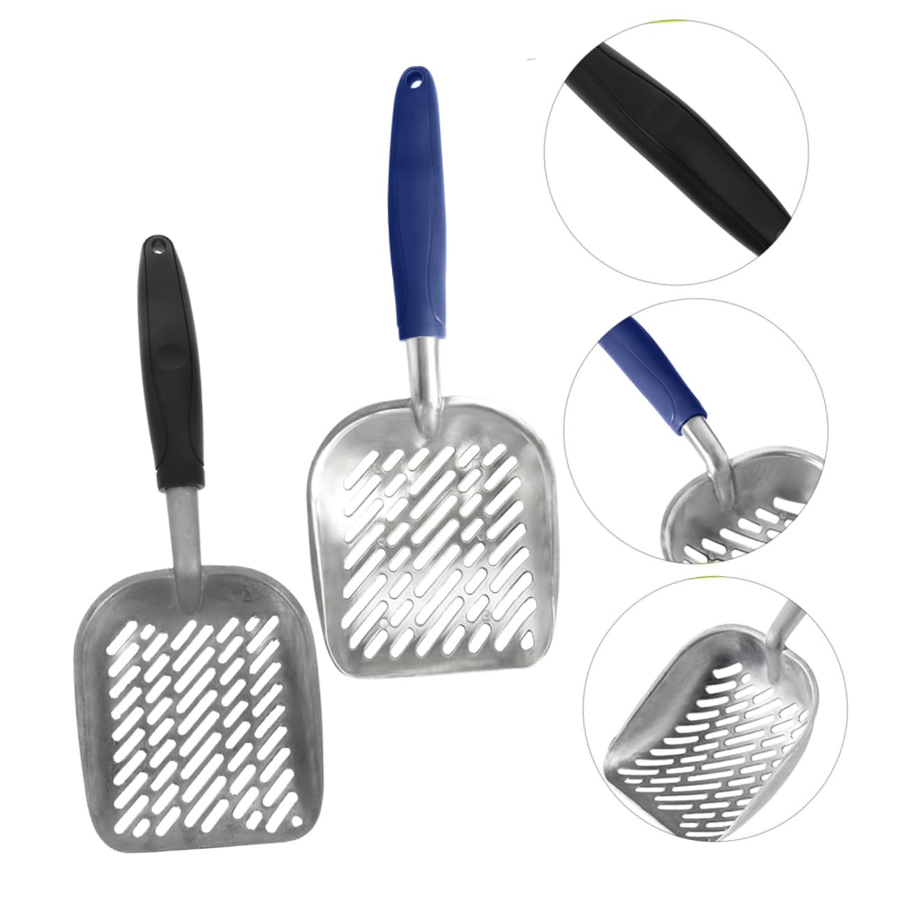 Gatuida 2 Lettiera in con Ergonomico Antiscivolo Fori Larghi per Setaccio Strumento Resistente per Pulizia e Duratura