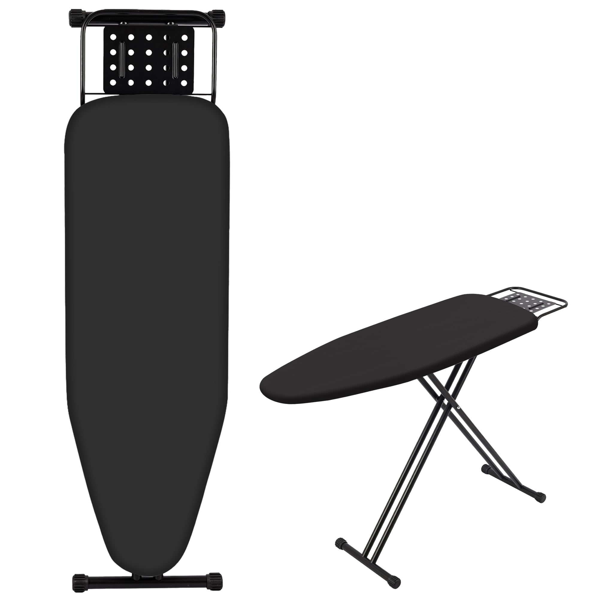 Klappbares Bügelbrett, Ironing Board,Robustes Dampfbügelbrett mit Bügeleisenablage,mit rutschfesten Füßen, stabiles Gestell,Tischbügelbrett mit Verstellbarer Höhe, Ironing area120x38cm