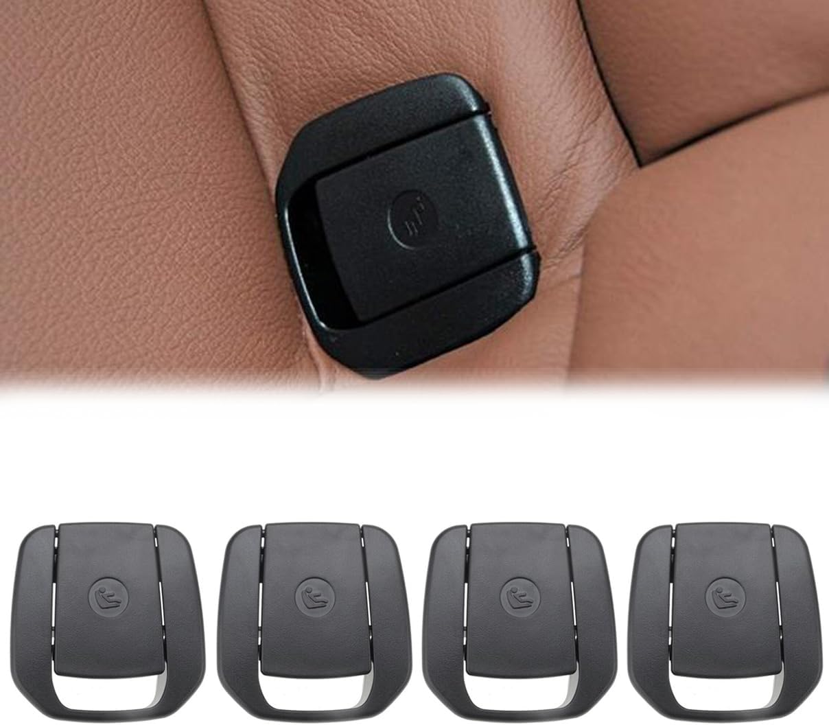 4PCS Car Rear Child Seat Anchor ISOFix Cover for BMW E81 E87 E82 E84 F20 E90 E91,Replacement 52207118674