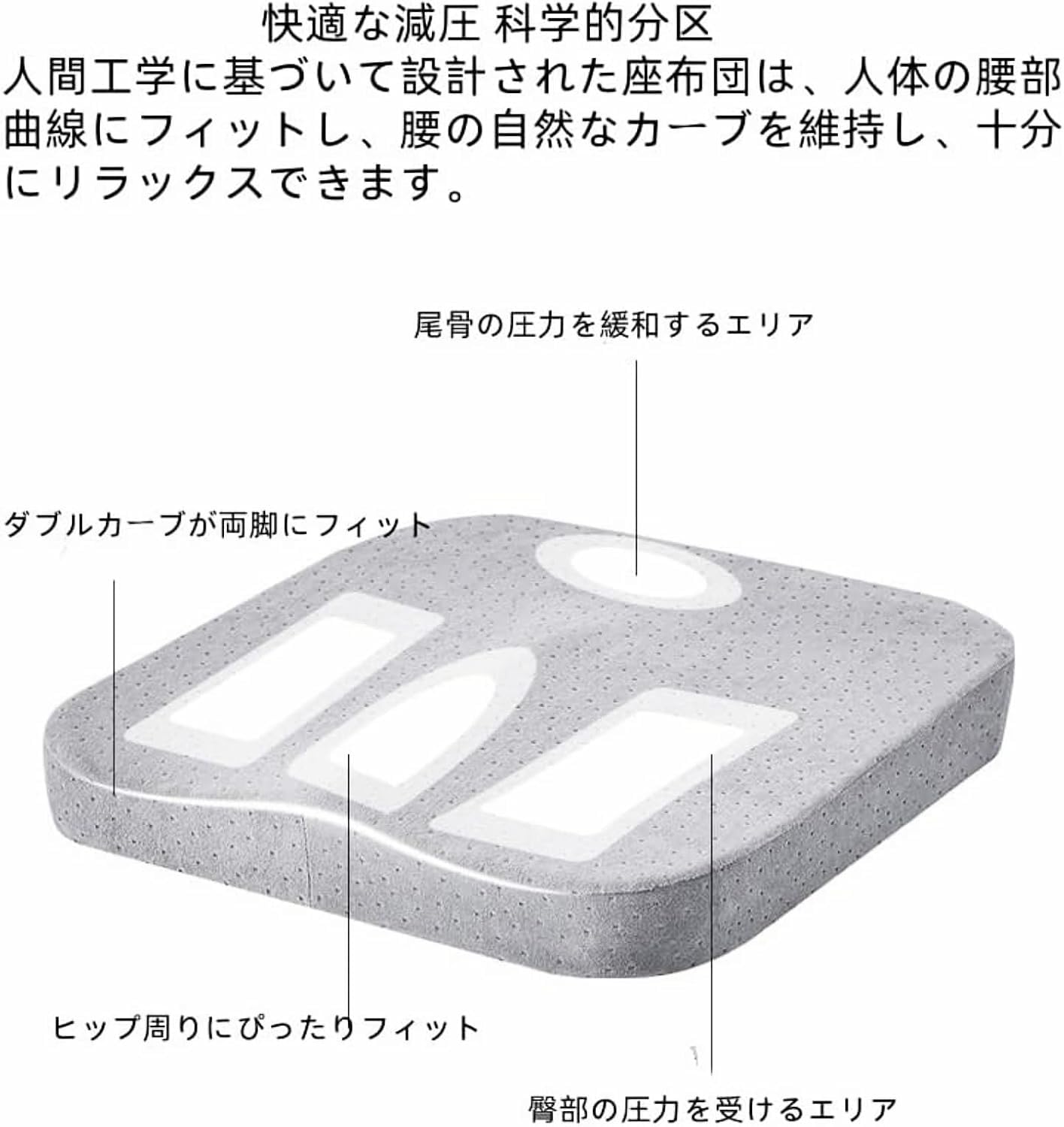 Amazon.co.jp: 車椅子用 クッション 座布団【理学療法士監修】介護用 