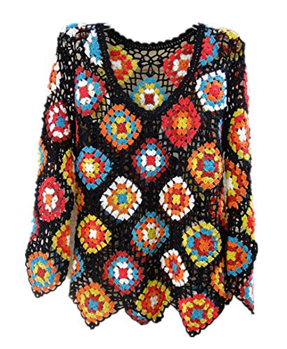 Crochet Top Women Long Sleeve Blouse