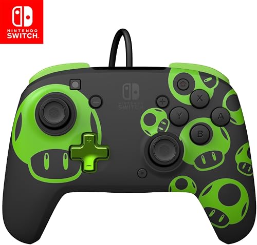 PDP Rematch 1-Up Glow in the Dark Design Wired Gaming Controller for Nintendo Switch