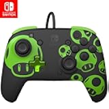 PDP Rematch Wired Gaming Controller: 1-Up Mushroom - Officially Licensed for Nintendo Switch, Switch Lite & OLED Model, Nintendo Switch 2, Glow, Audio Controls, Customizable, Super Mario