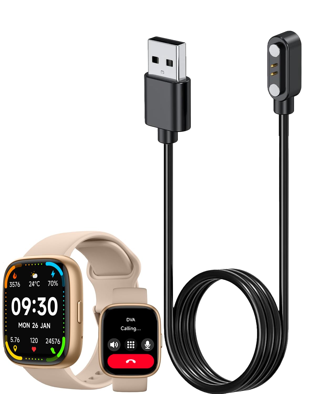 Amazon.com: YANMONGI Smart Watch Charger for iDo IDW26 3.3Ft/100cm