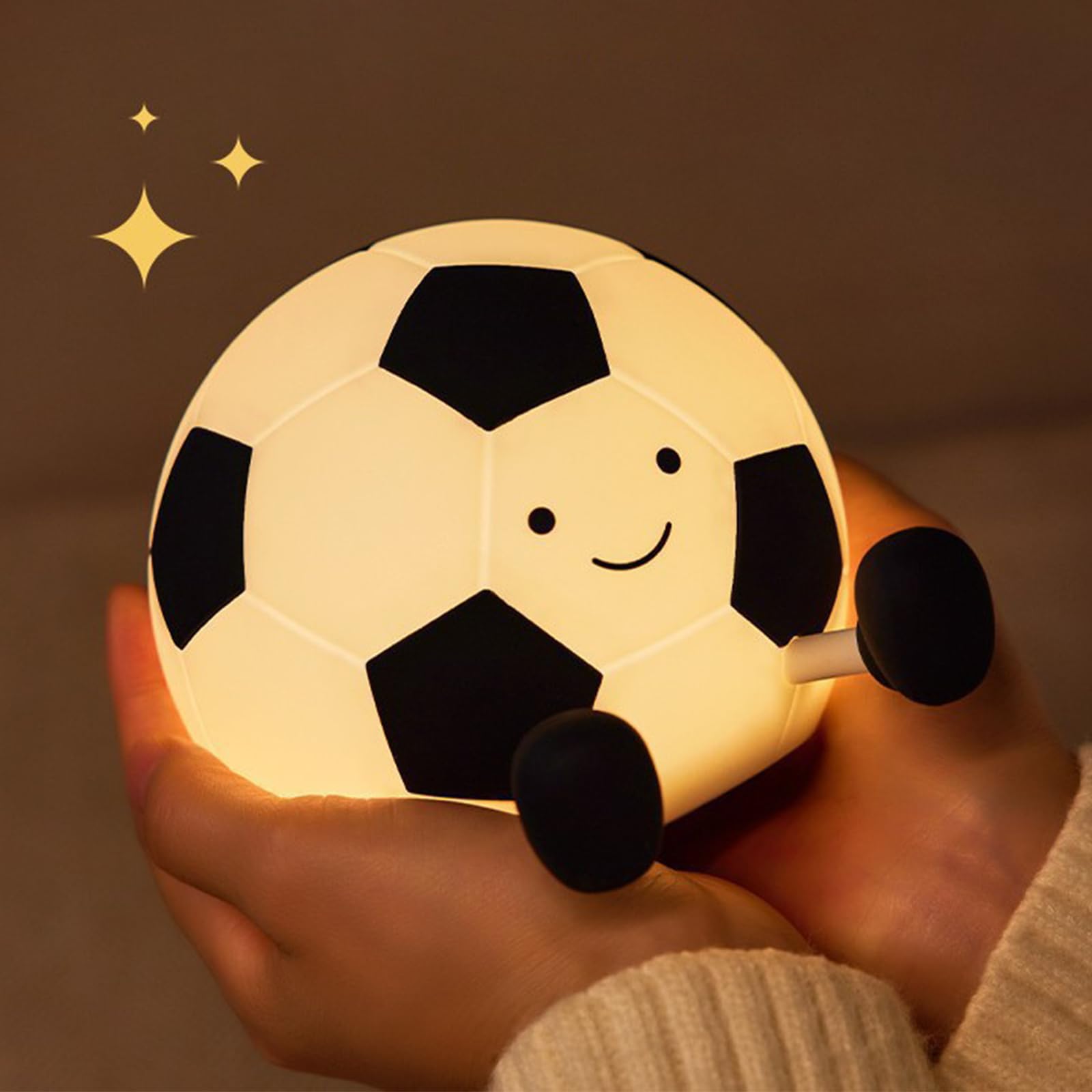 Raroly Football Night Light, Cute Football Lights for Boys Girls Gifts, Nightlight Kids Teens Room Decor, Silicone Night Lamp