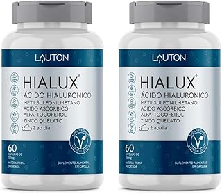 Hialux Ácido Hialurônico - 2 unidades de 60 Cápsulas - Lauton