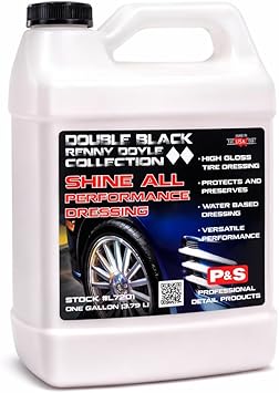 P&S Professional Detail Products Shine All Performance Dressing High Gloss Tire & Trim Dressing Water-Based, Interior/Exterior Use on Rubber, Vinyl & Leather Pro Detail Finish - 1 Gallon