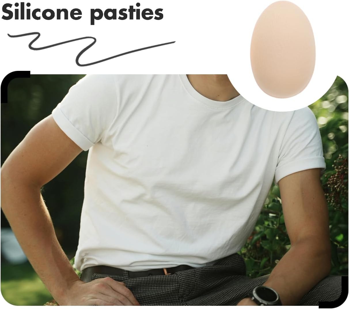 1 Pair Men's Pectoral Stickers Professional Muscle Pad Breast Pad Portable Chest Pad Muscle Supply