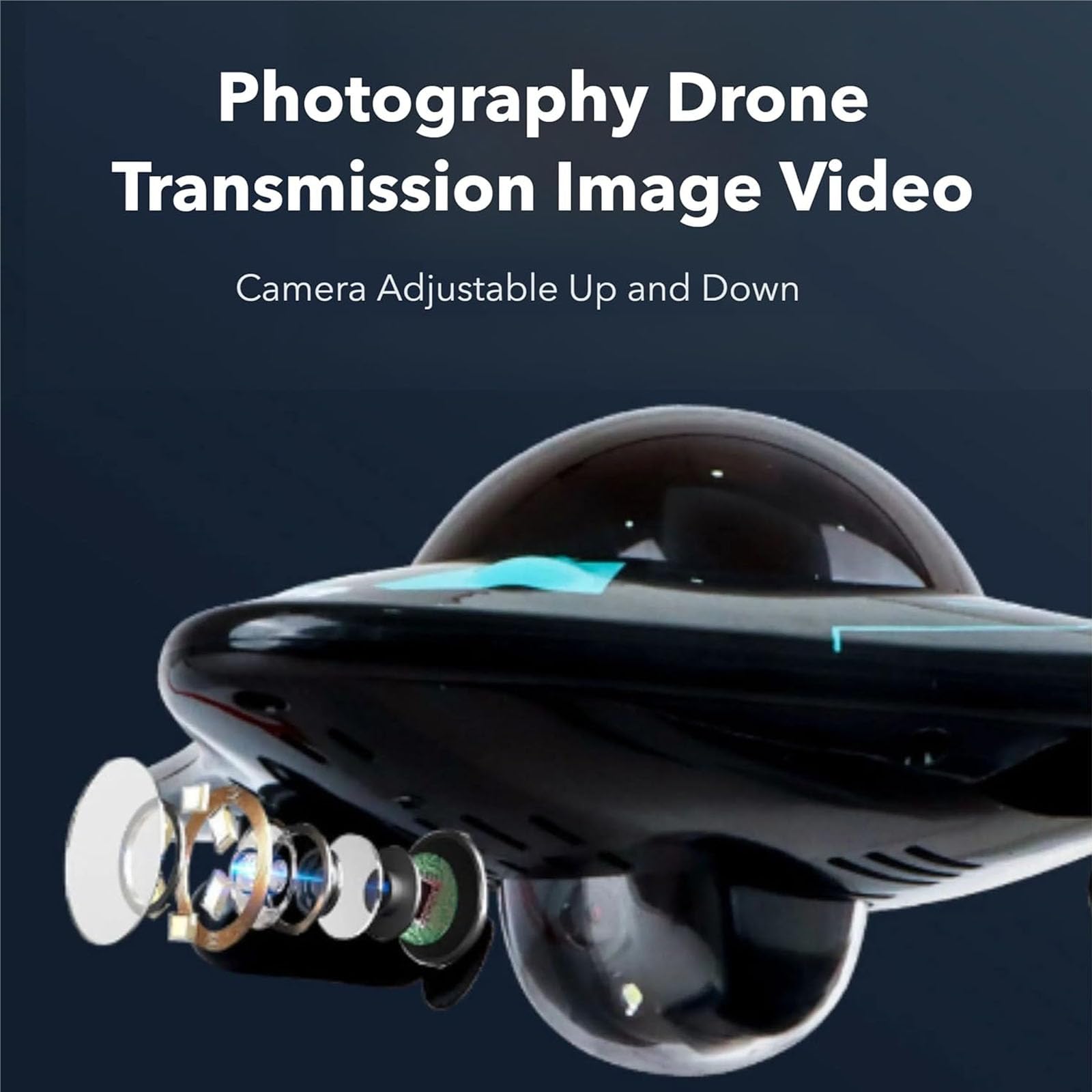 Drone subacqueo con fotocamera, Mini drone subacqueo Full HD 1080p con fotocamera e fari LED per visualizzazione in tempo reale, telecomando APP e connettività wireless, per esplorazione subacquea
