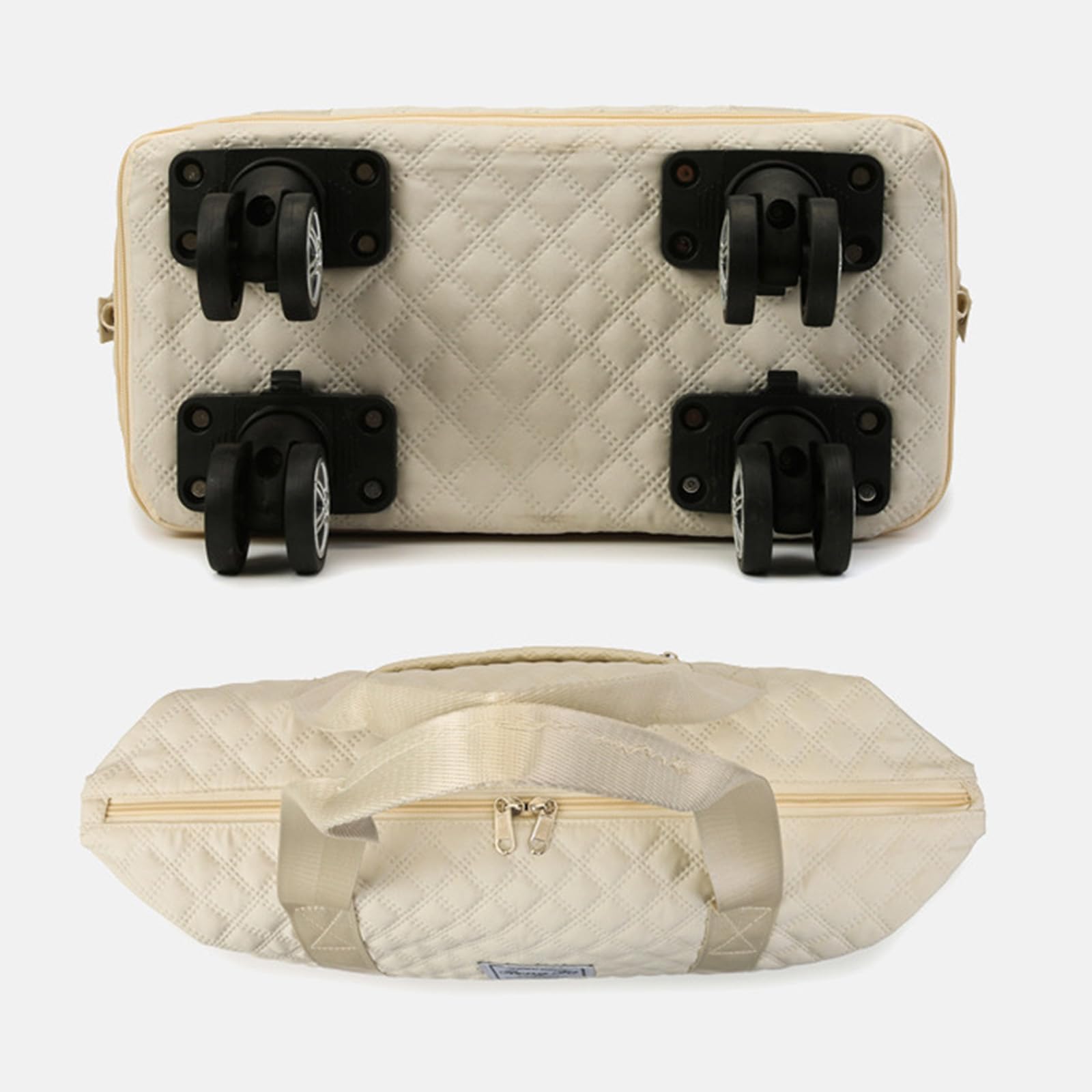 Bolsa de viaje con ruedas, expandible, bolsa de gimnasio, bolsa de fin de semana, bolsa de equipaje de gran capacidad, bolsa de fitness plegable, Black
