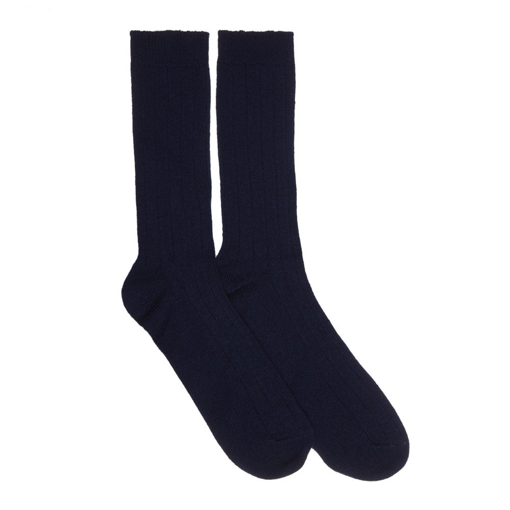 Lona Scott Mens Cashmere Socks, Navy L