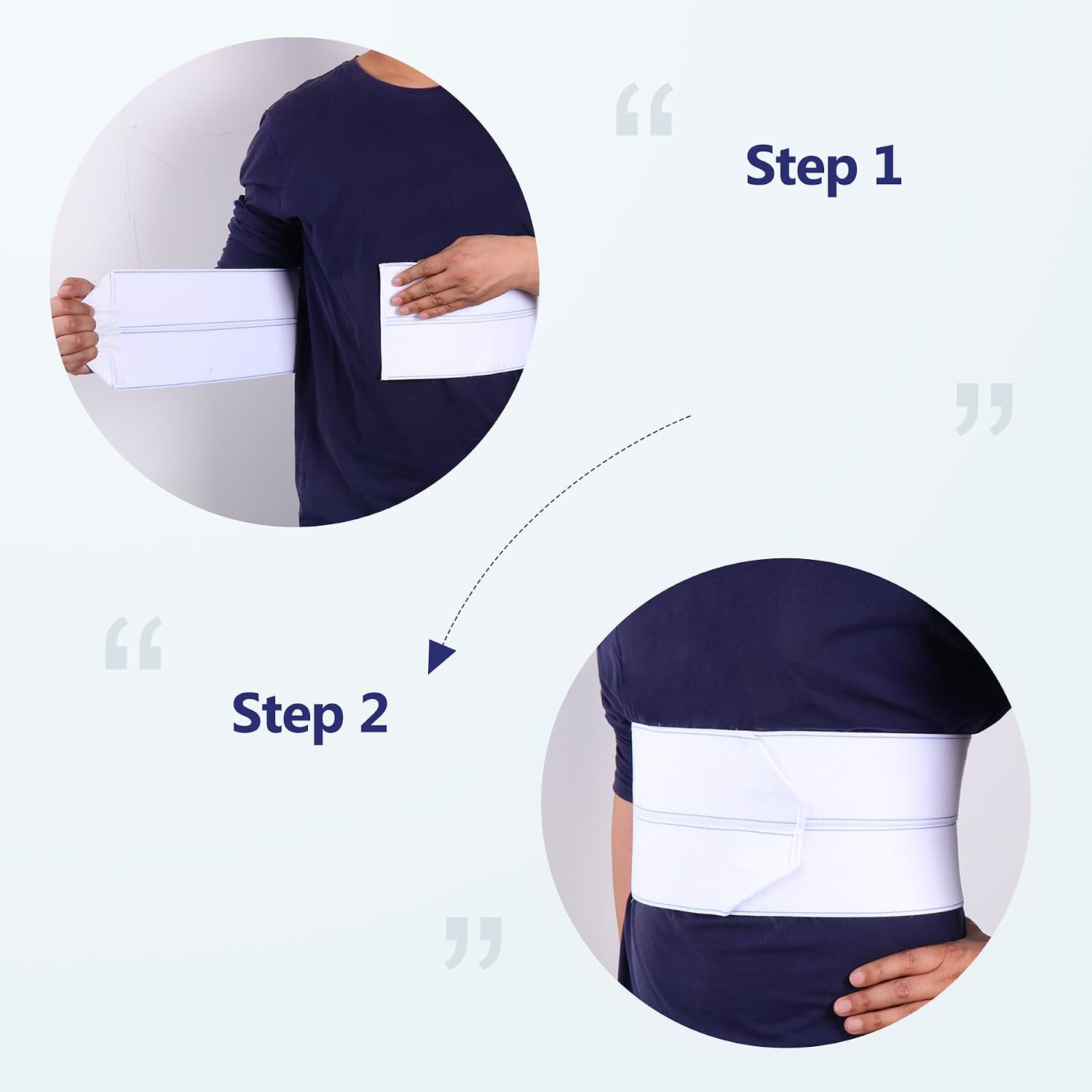 Rib Injury Binder Belt, Universal Men's Rib Cage Support Belt for Bruised, Fractured or Dislocated Ribs Protection, Post Surgery Compression Belly Band Wrap and Chest Support (Universal Male)