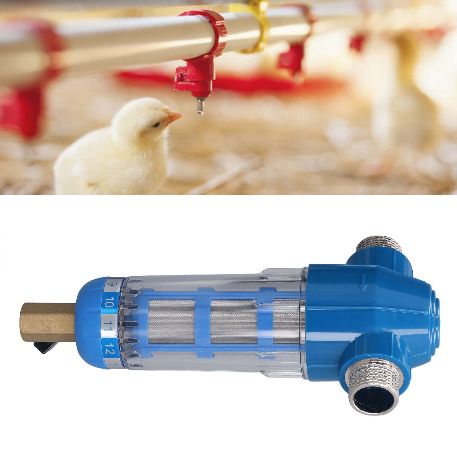 Filtro per la Purificazione Dell'acqua Filtro per Sedimenti di Controlavaggio Filettatura Esterna Rimovibile G3/4 con Rete in Acciaio Inossidabile per di Approvvigionamento