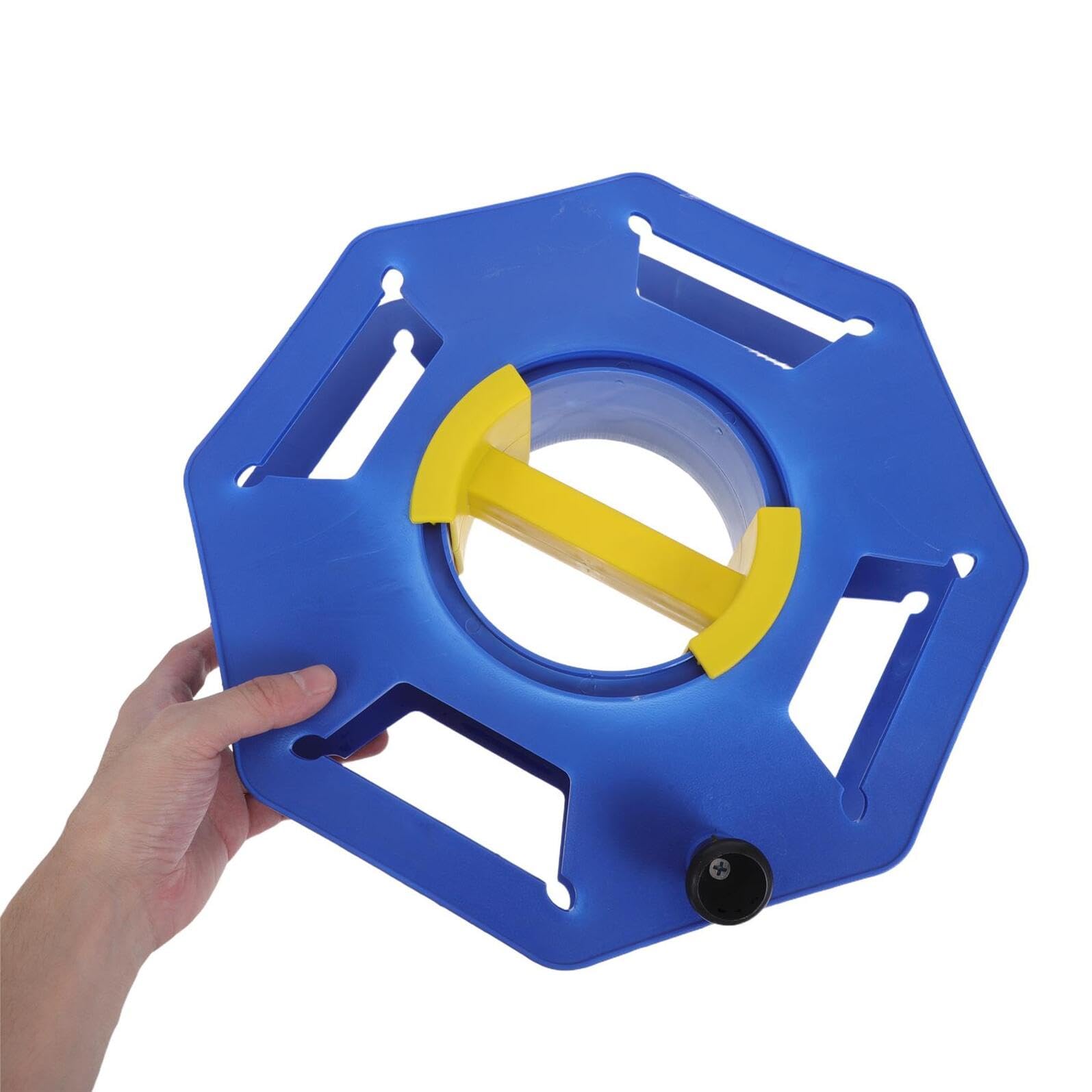 Bobina Avvolgicavo Portatile in Plastica Blu con Maniglia Girevole, Avvolgicavo per Cavi da Interno e Garage, Rotolo per Organizzare e Stoccare Prolunga Elettrica, Soluzione