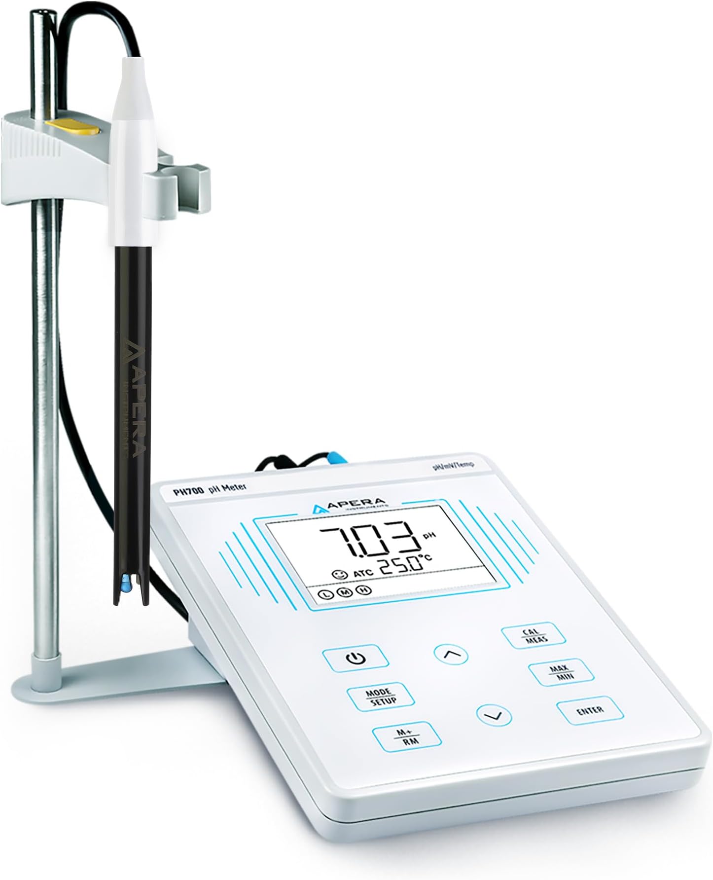 Apera InstrumentsPH700-WW Benchtop Lab pH Meter for Dirty Liquid Samples e.g. Wastewater, Suspensions, Emulsions, and Slurries