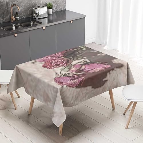 Vista 60 de Mantel Redondo para mesa de 4 sillas, diseño retro 60S 70S y 70S, decoración para comedor, 30 x 30 pulgadas