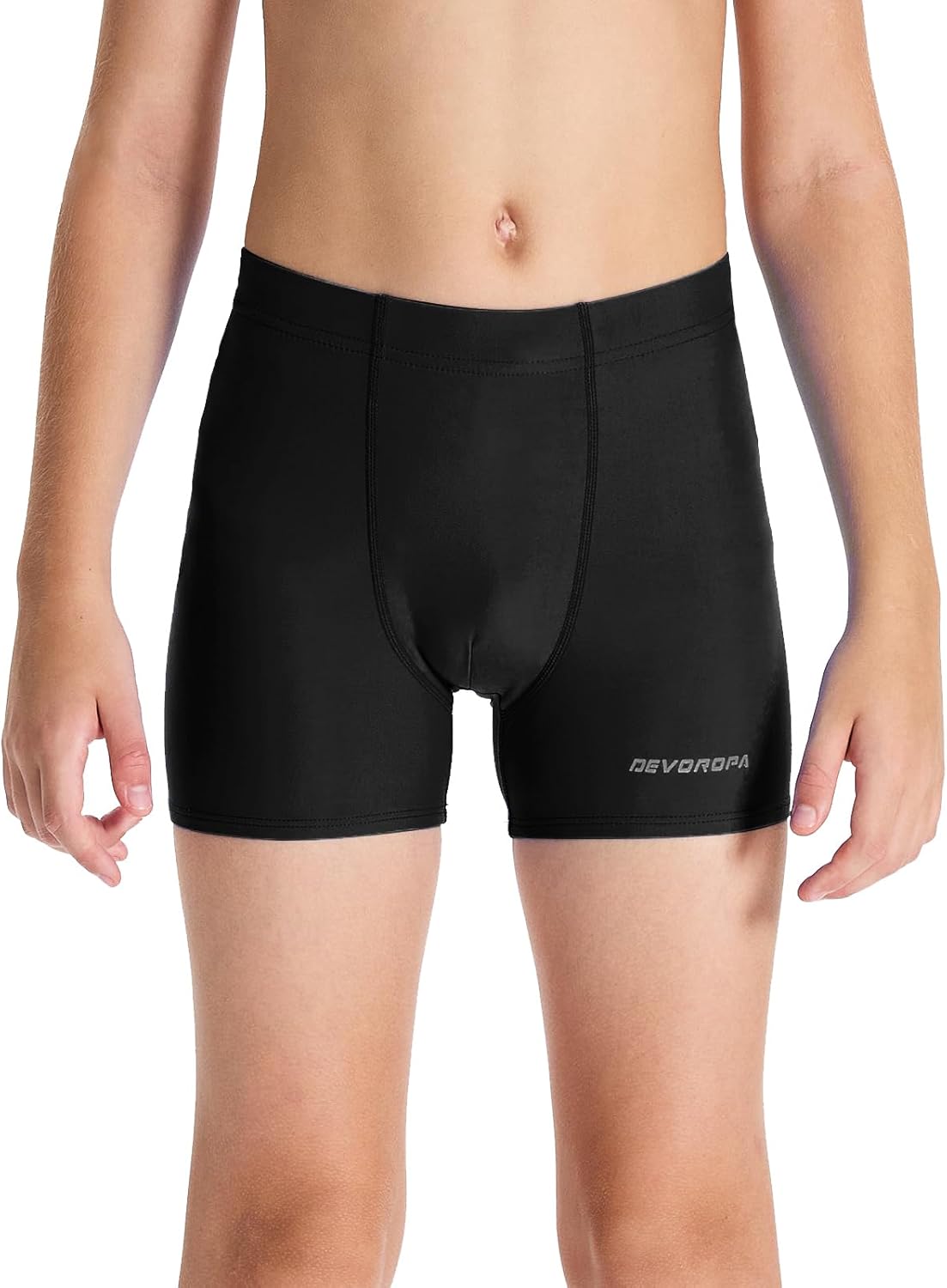 DEVOROPA Youth Boys Swim Shorts Square Leg Swimsuit Nylon Swimming Boxer Brief UPF 50+