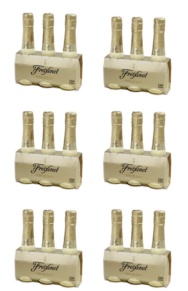 FREIXENET - Cava Semiseco Mini Nevada Pack 3 Botellas 200 ml- 6 packs de 3u -total 3600 ml