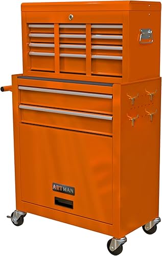 Cofre de herramientas rodantes de 8 cajones con ruedas gabinete de almacenamiento de herramientas de alta capacidad y carrito de herramientas caja Cofre de herramientas rodantes de 8 cajones con ruedas gabinete de almacenamiento de herramientas de alta capacidad y carrito de herramientas caja