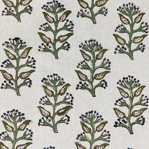 Ridhi Evergreen Grace Hand Block Print Rectangle Tablecloth 108x70 Inch - image 5