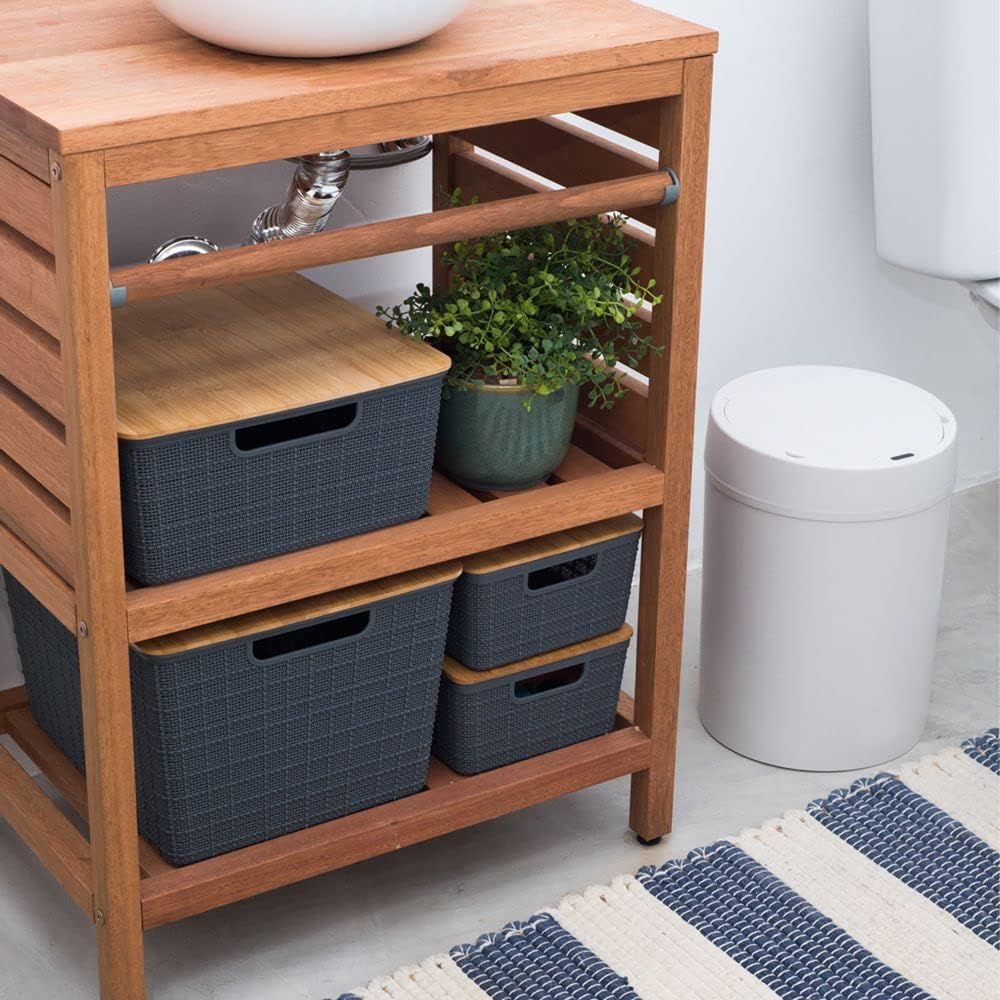 Caixa Organizadora Com Tampa de Bambu 4L - Oikos