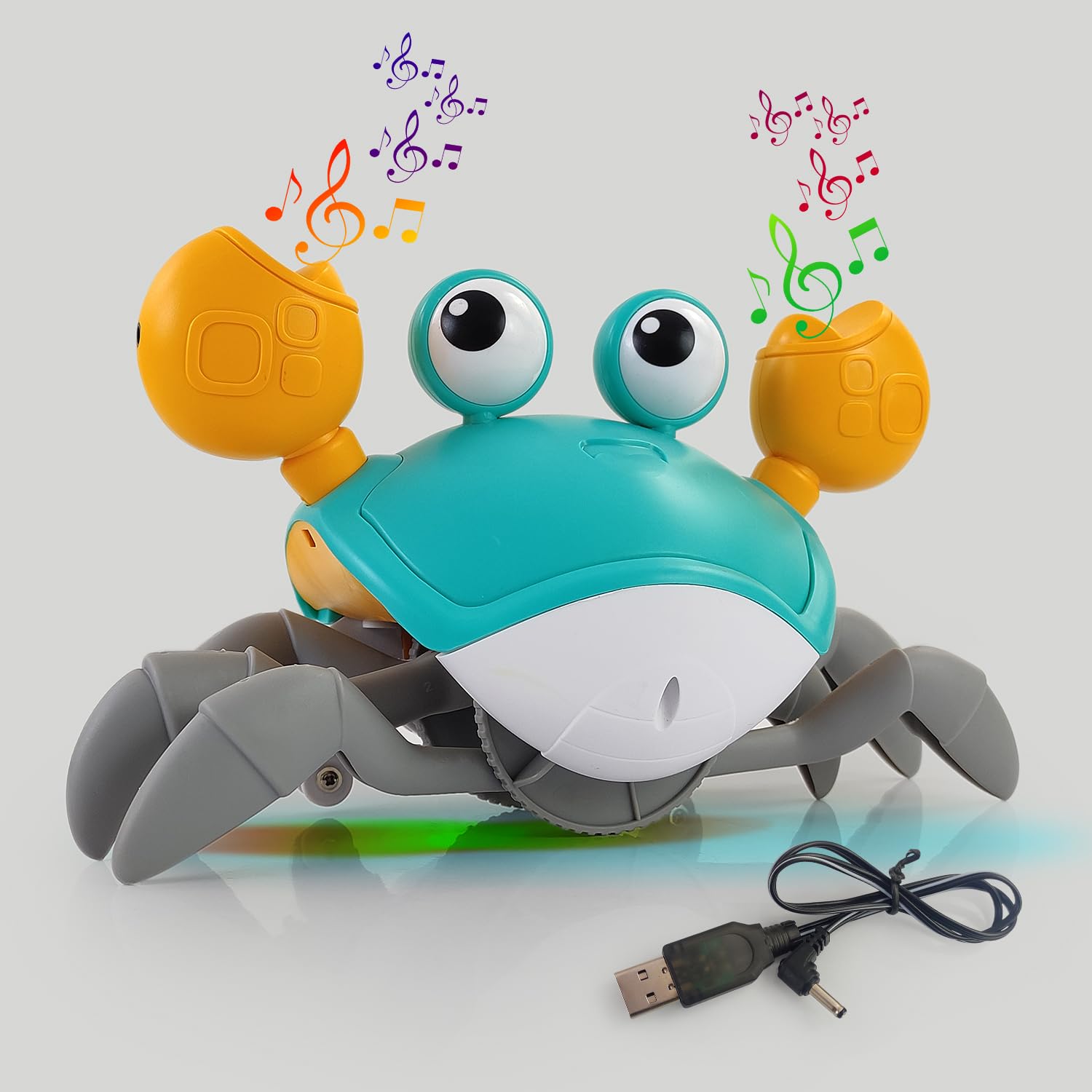 NHR Crawling Crab Baby Musical Kids Toy with LED Lights & Rechargeable Battery | Interactive Early Learning and Entertainment Toys for Kids Toddlers & Infants (Blue) (B0CK5WB3FP) Amazon Price History, Amazon Price Tracker