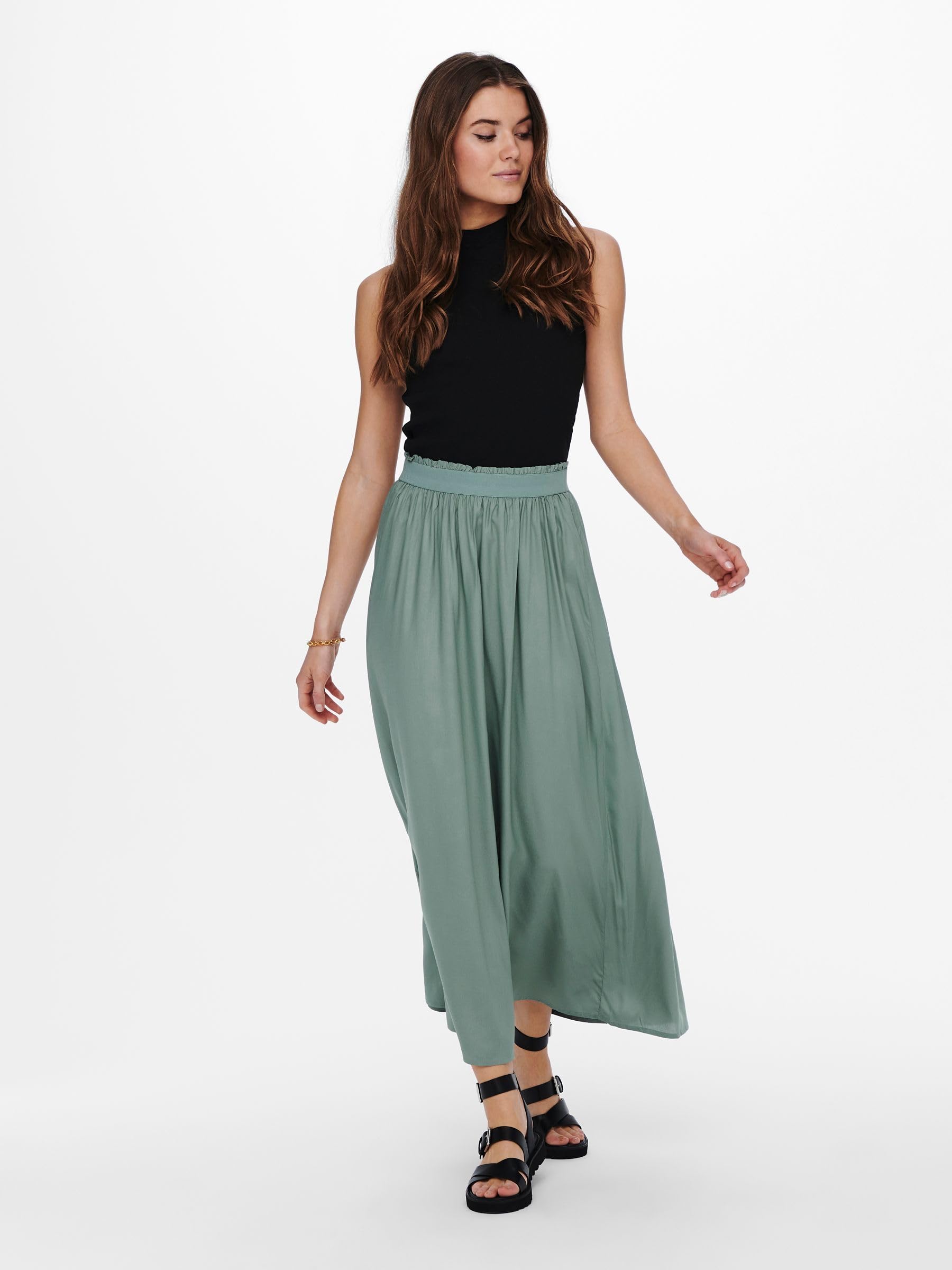 ONLY Female Plissierter Rock ONLVENEDIG Langer Rock | Plissé skirt
