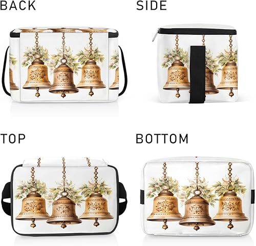 Miniatura 4 de The Christmas Art Texture Insulated Lunch Bag Women Reusable Lunch Tote Square Meal Bag for Adults Men Cooler Lunch Box for Work Travel Picnic Food