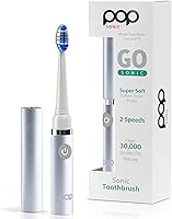 Vista 9 de Cepillo de dientes eléctrico Pop Sonic (rojo metálico) - Cepillos de dientes de viaje con batería AAA Cepillos de dientes eléctricos para niños