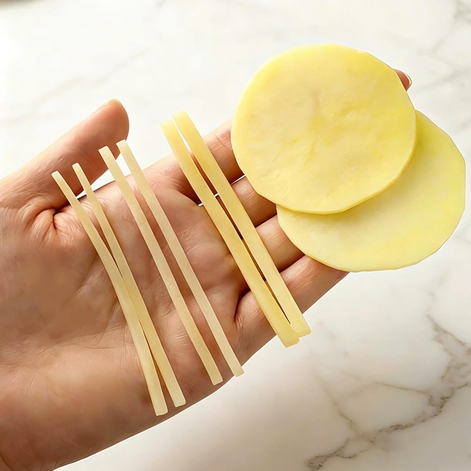 Mandolina de Cocina Profesional 4 en 1 de Acero Inoxidable, Rallador Queso para Cocina, Material PP, 4 Cuchillas Acero Inoxidable, Diseño Redondeado Integrado, para Verduras