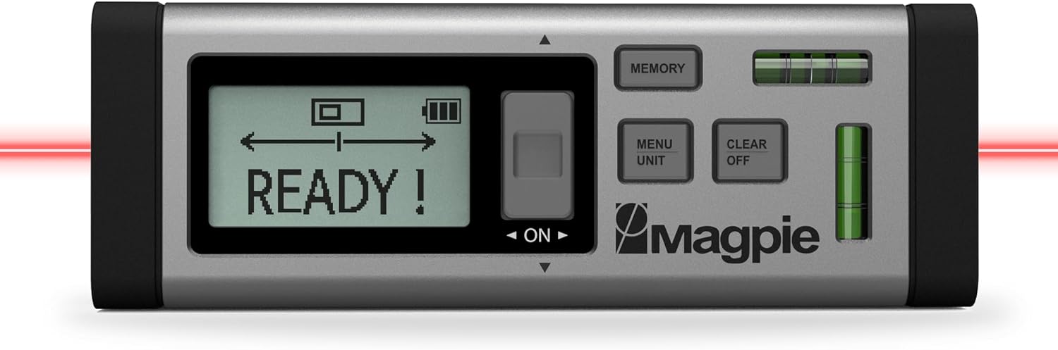 The First Bilateral Laser Measurement Tool - MAGPIE VH-80, 262ft/80m Dual Laser Distance Meter with Bluetooth App Connection, Laser Measure with 2 Bubble Levels for Fast, Precise Results