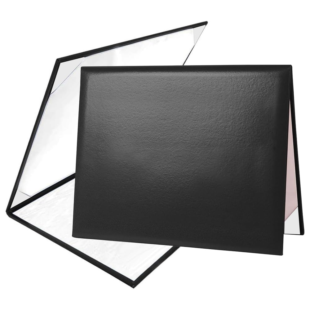 Goprety Padded Smooth Leather Diploma Cover for Graduation Certificate Holder Size in 8.5" x 11"